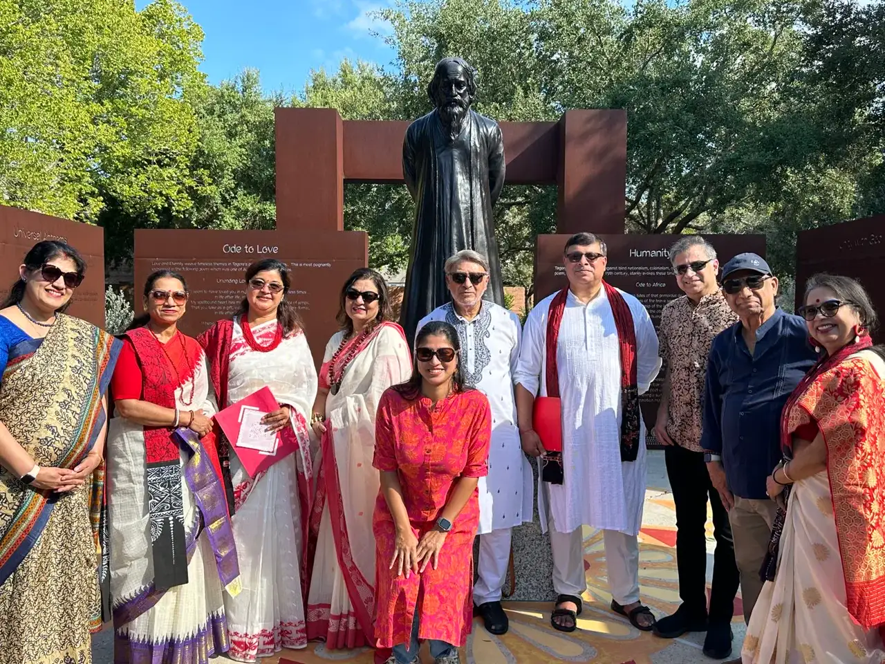 Group photo at the tagore memorial â An Inspiring Conversation with Dr. Rabindra Chakraborty