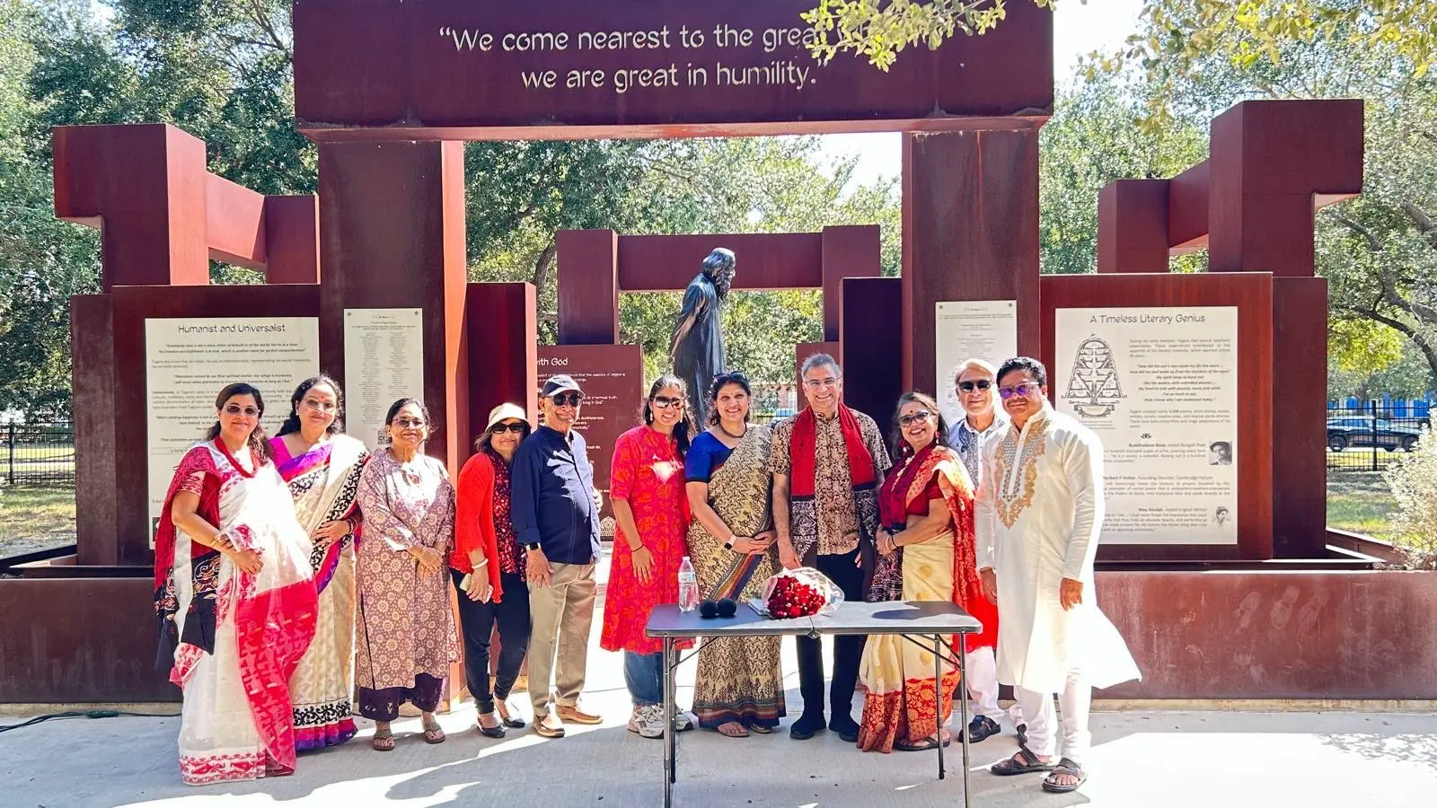 Community portrait at the memorial â An Inspiring Conversation with Dr. Rabindra Chakraborty
